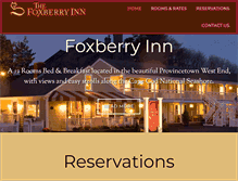 Tablet Screenshot of foxberryinn.com